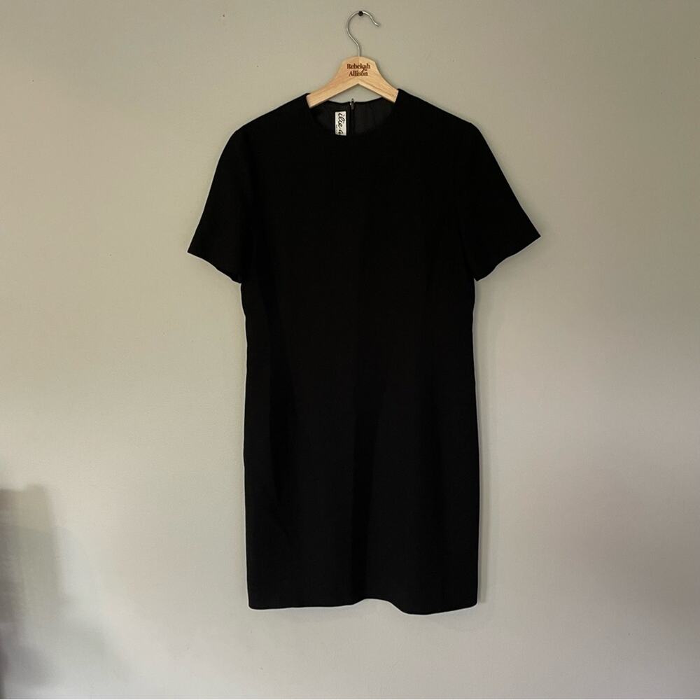 VTG Ilie Wacs Saks Fifth 1960s Classic Black Short Sleeve Dress SIZE 6 USA Made - Picture 10 of 12